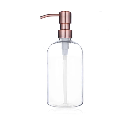 Clear Shampoo & Body Wash Dispenser Set – Stainless Pump