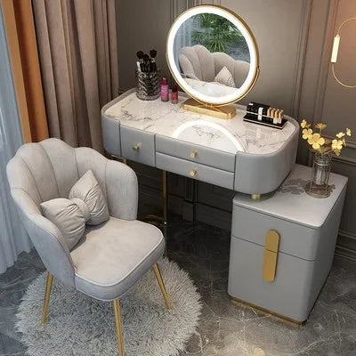 Wide Vanity Table with Storage Drawer
