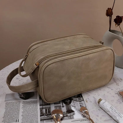 Double Zipper Makeup Bag – Large Capacity Travel Pouch