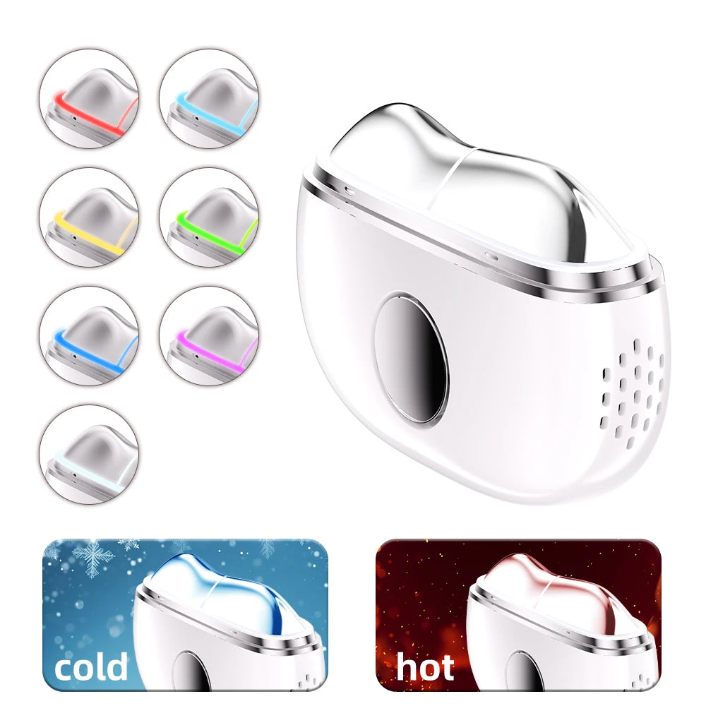 USB Microcurrent Facial Massager Hot Cold Skin Tightening Device