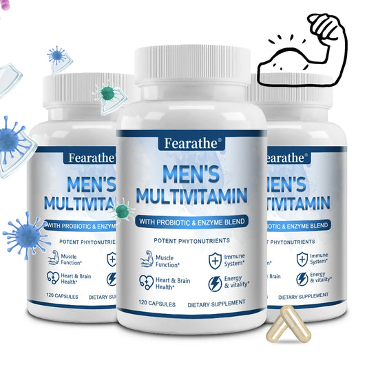 Men’s Multivitamin Supplement – Vitamin C, D3, B12 & Probiotics