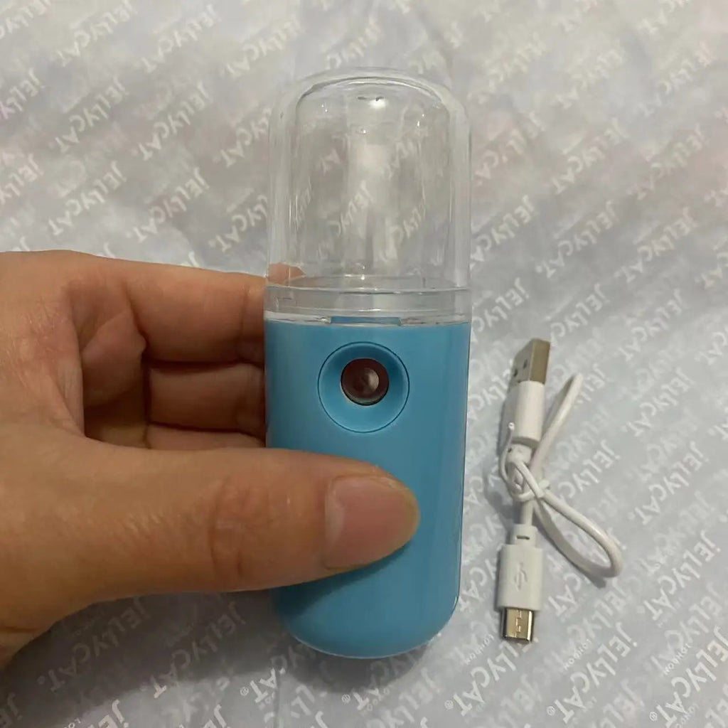 Mini Rechargeable Nano Facial Steamer Portable Humidifier Cold Steam Spray