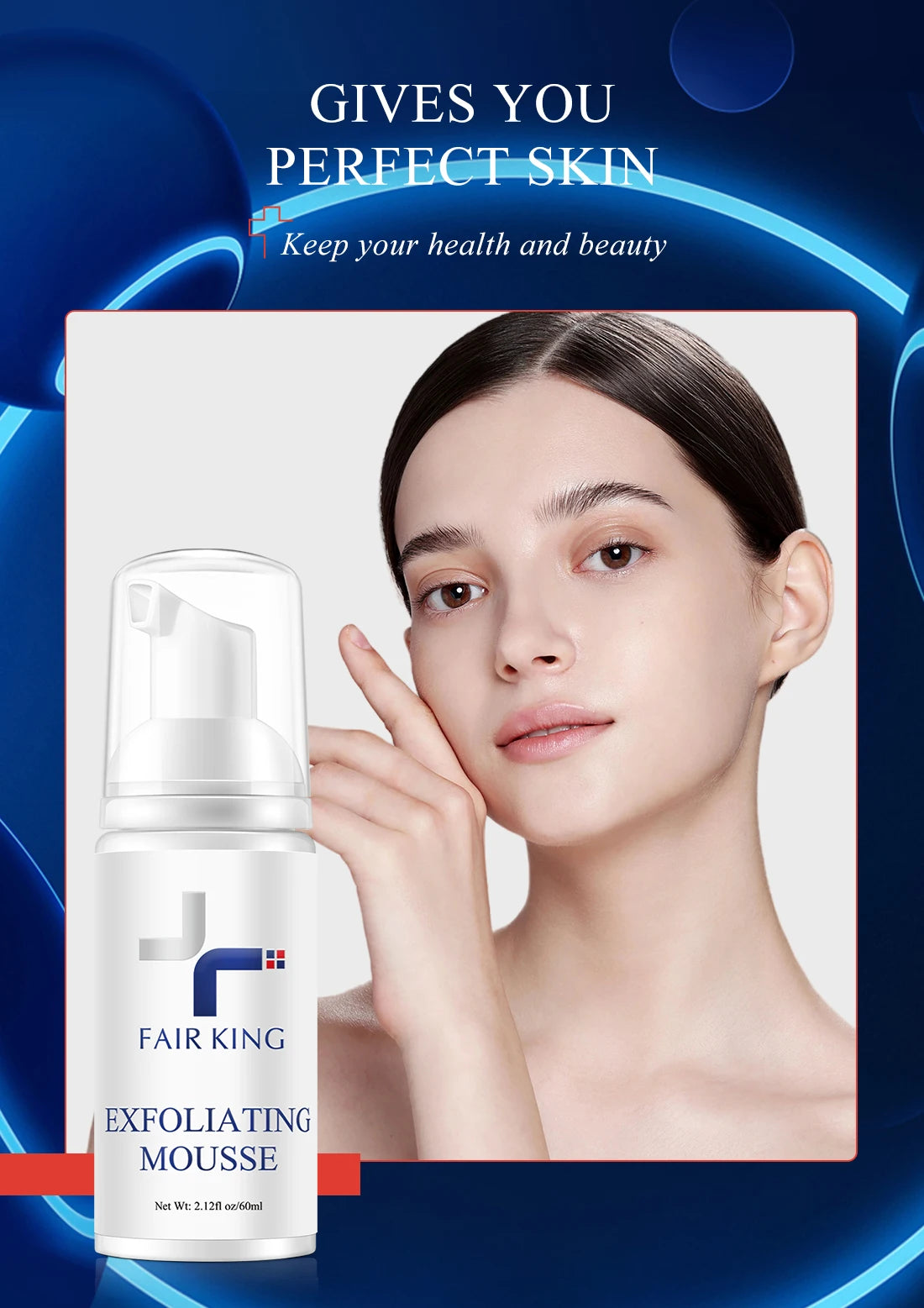 Foaming Exfoliating Mousse – Face Wash & Skin Smooth Exfoliator