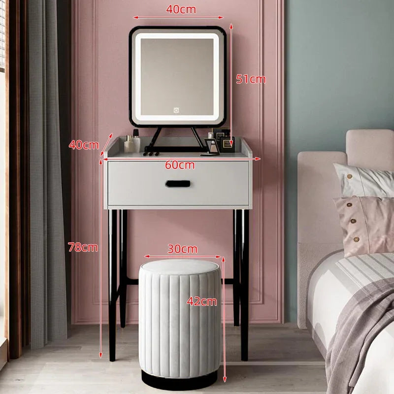 Light Luxury Small High-end Dressing Table Nordic Dressers Bedroom Furniture Modern Minimalist Creative Personality Makeup Table