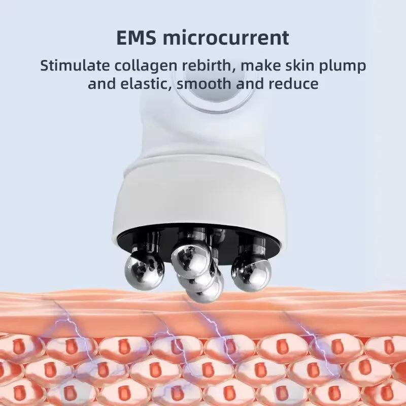 EMS LED Facial Massager With Heating And Rotary Phototherapy Function