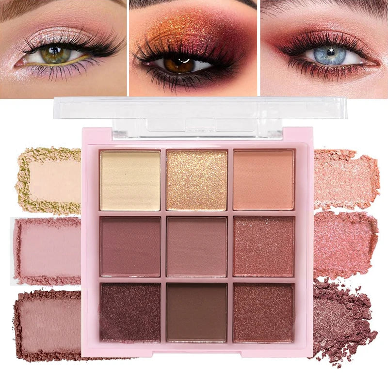 9 Color Glitter Eyeshadow Palette