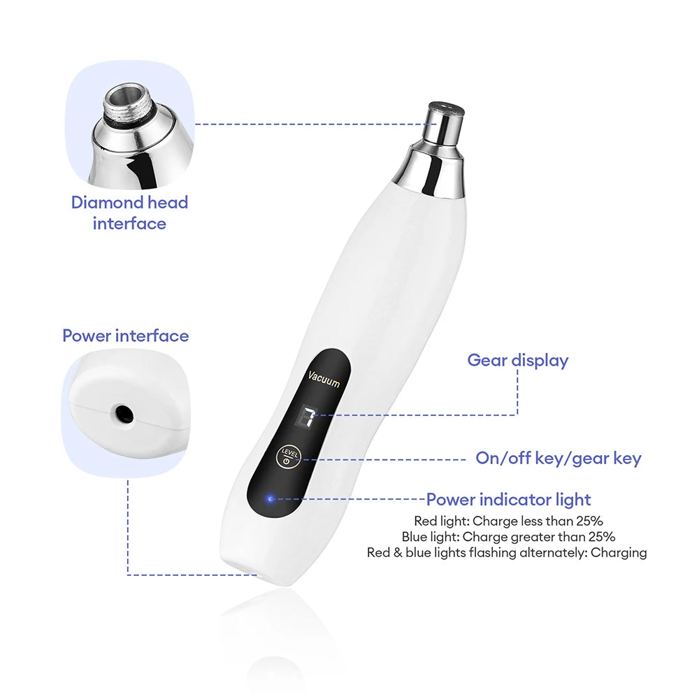 Portable Diamond Peeling Machine Microdermabrasion Facial Deep Cleaning Skin Care Device Exfoliation Vacuum Blackhead Remover