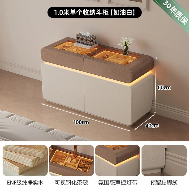 Foldable Hidden Vanity Desk with Mirror