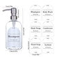 Clear Shampoo & Body Wash Dispenser Set – Stainless Pump
