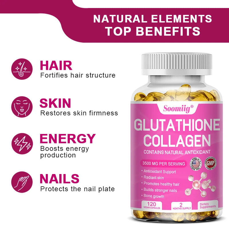 Collagen + Glutathione – Skin, Hair & Nail Support