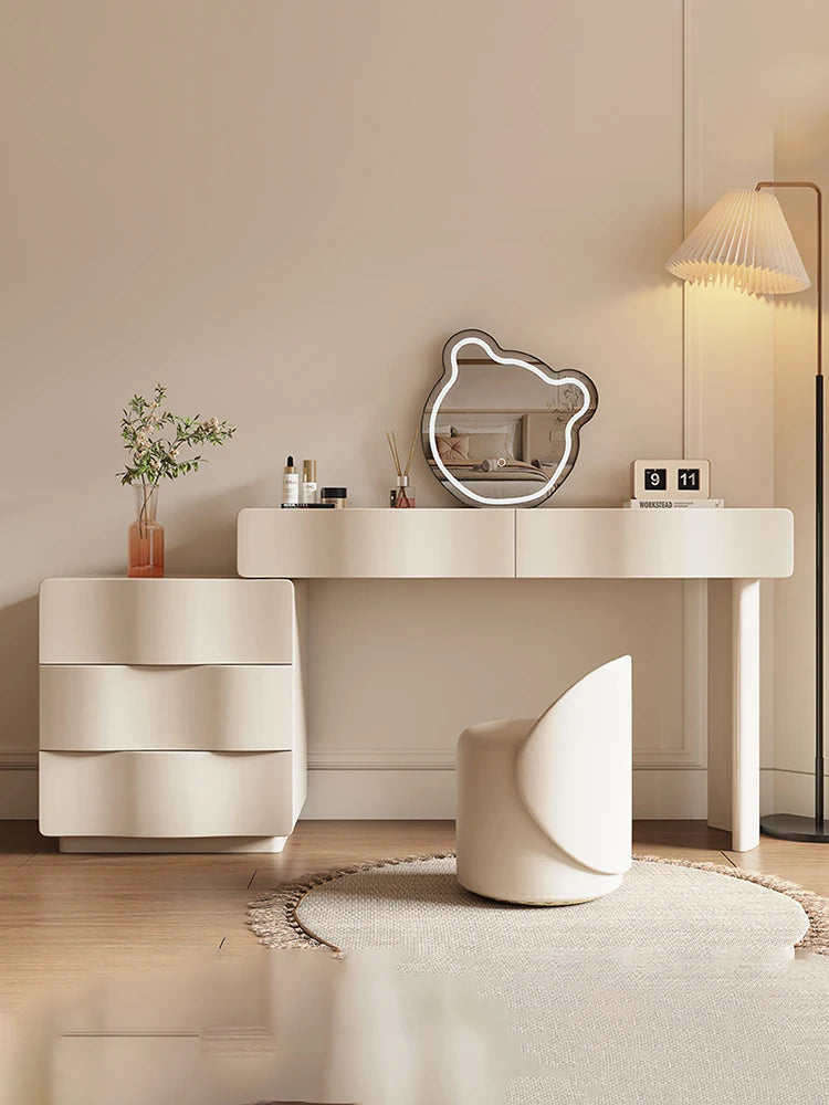 Trendy Beauty Vanity Dresser Modern Nordic Unique Elegant Makeup Table Luxury Simple Table Coiffeuse Maquillage Home Furniture