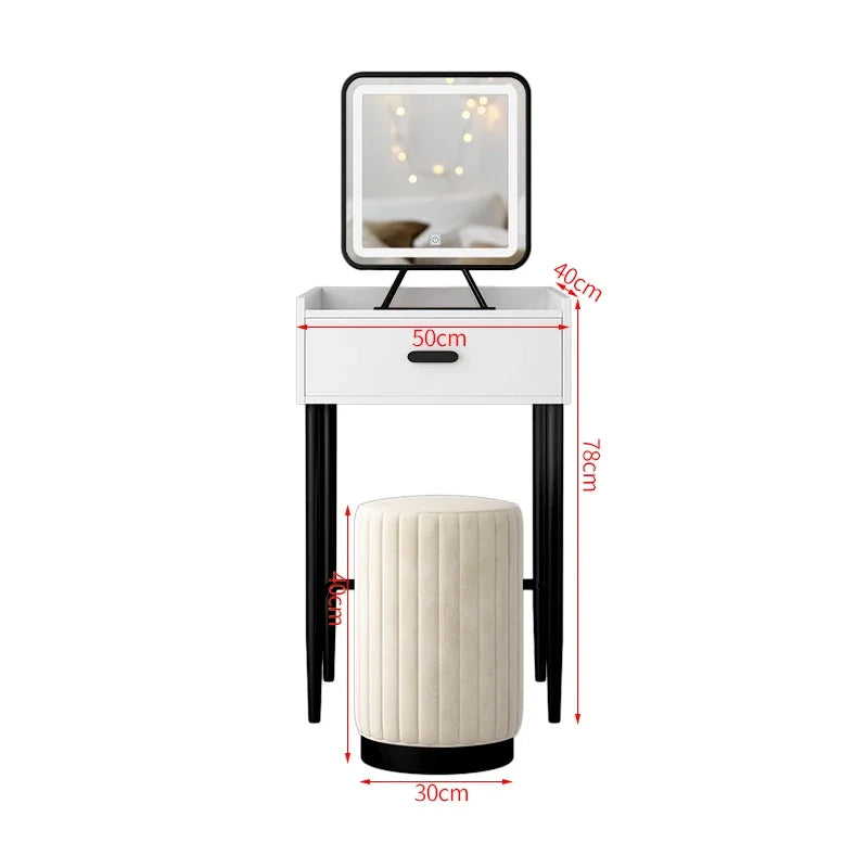 Light Luxury Small High-end Dressing Table Nordic Dressers Bedroom Furniture Modern Minimalist Creative Personality Makeup Table