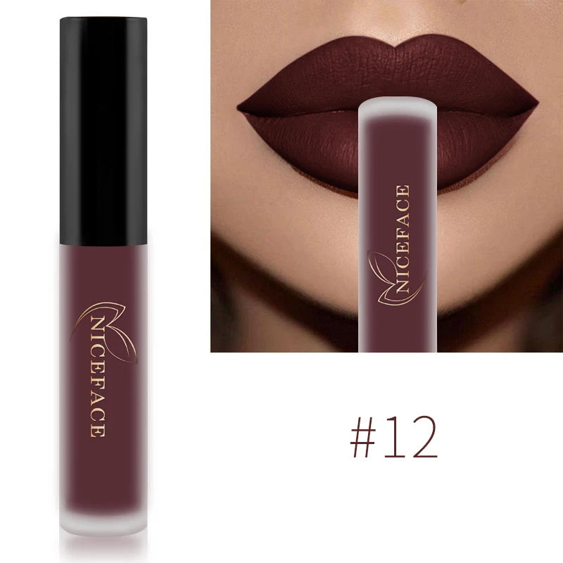 Niceface Lip Gloss – Waterproof Matte Liquid Lipstick