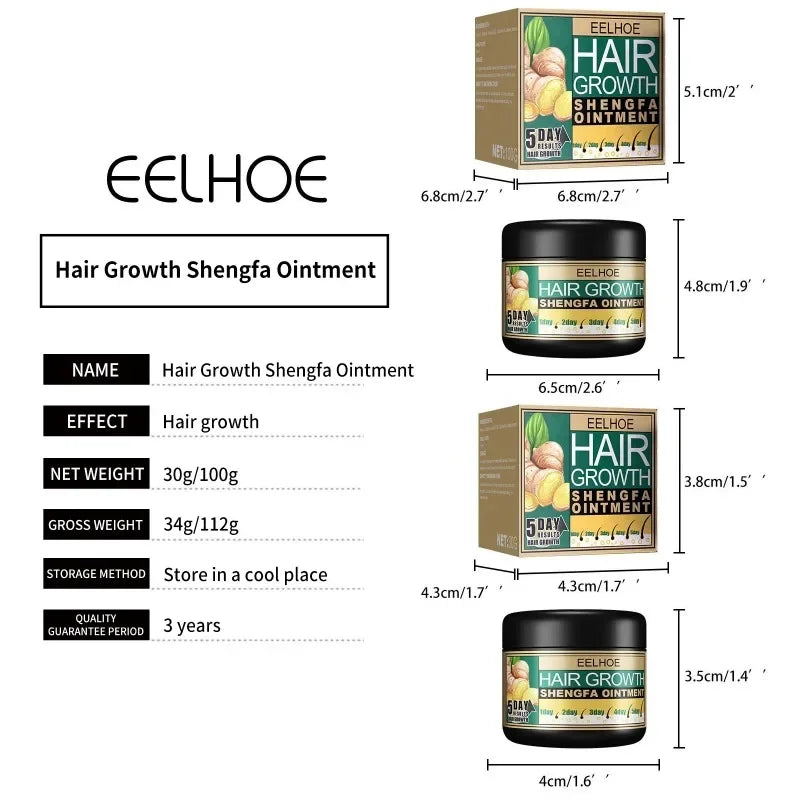 Ginger Hair Cream Hair Mask for Hair Growth Ginger Oil Prevent Loss Treatment Anti-Dandruff Smoothing Repair Care Cream