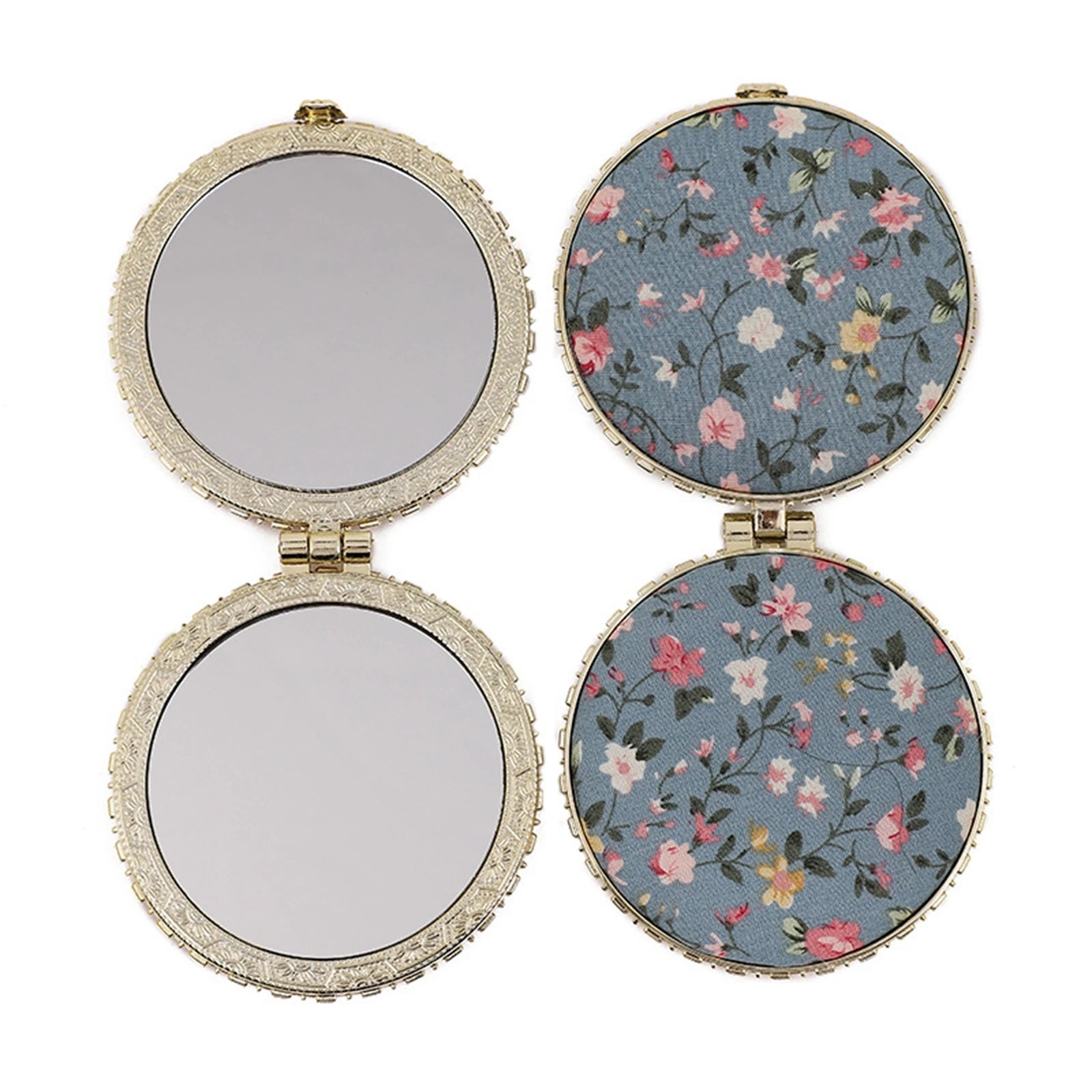 Compact Makeup Mirror Cosmetic Magnifying Round Pocket Make Up Mirror for Purse Travel Bag Home Office Mirror