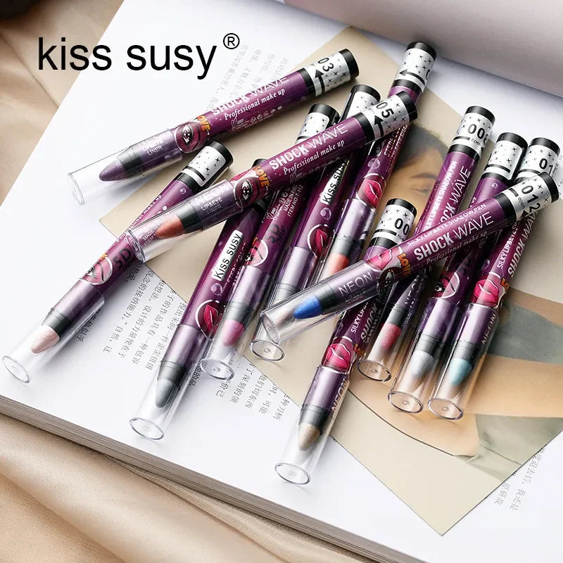 2-in-1 Eyeshadow & Lipstick Stick – Glitter & Matte