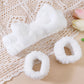 3PCS Coral Velvet Facial Set – Hairband & Wristband