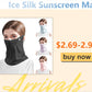 Ice Silk Sunscreen Mask Outdoor Sports Anti-UV Face Mask Cycling Breathable Anti-dust Face Cover Women Girls Hanging Ear Mask