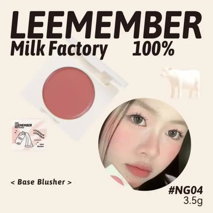 LEEMEMBER Milk Cream Blush Palette – Natural Nude Shades