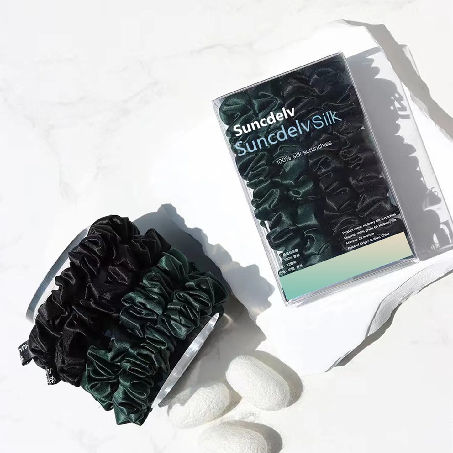 Silk Hair Scrunchies – Pure Mulberry Skinny Hair Ties