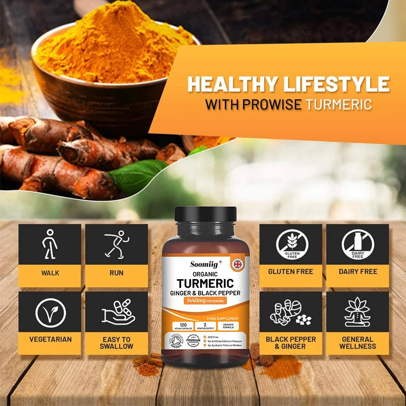 Turmeric + Ginger & Black Pepper Capsules – Joint & Flexibility Support