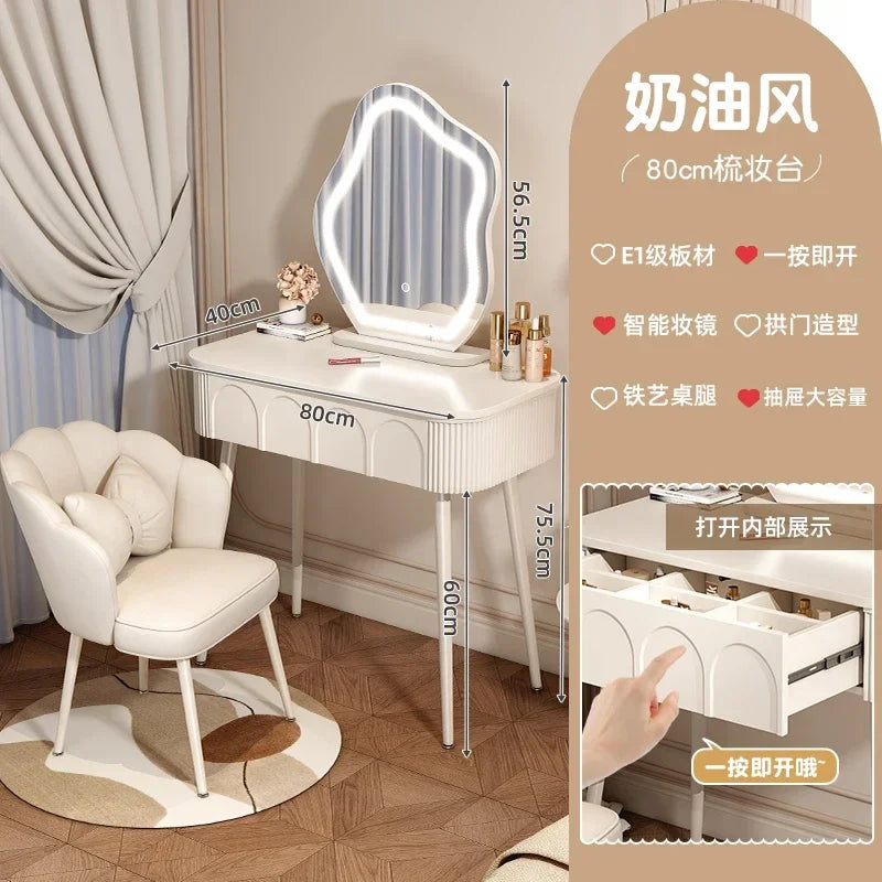Simple Vanity Table Classic Vintage Drawer Storage Vanity Table European Modern Table Coiffeuse Maquillage Bedroom Furniture