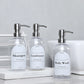 Clear Shampoo & Body Wash Dispenser Set – Stainless Pump
