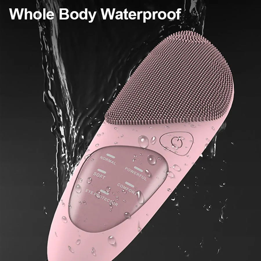 Sonic Heated Facial Cleansing Brush with Eye Massager - image 3