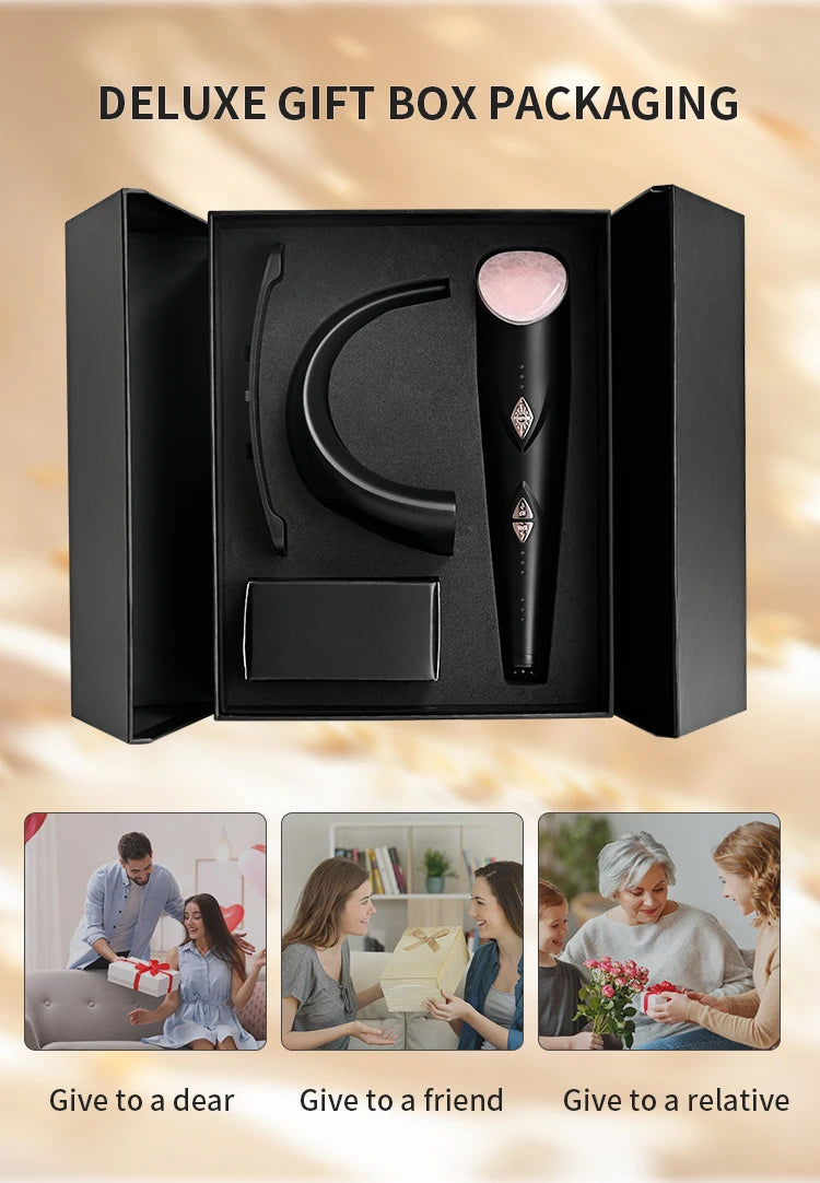 Lesenbeauty Multifunction Skincare Device Pro Hot Compress Skin Care LED Light Therapy EMS Face Lifting Beauty Massager