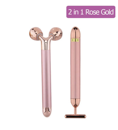 24K Gold Vibrating Face Roller