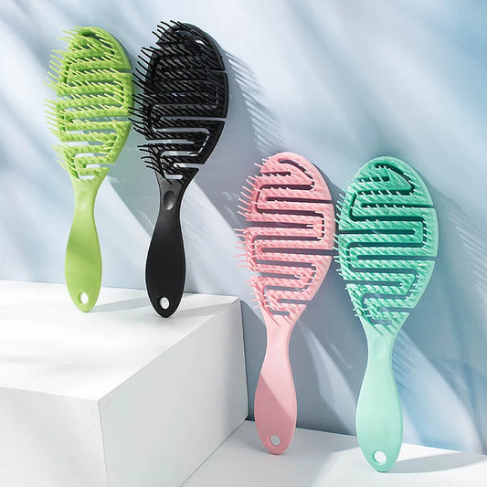 Self-Cleaning Massage Comb – Anti-Static Hairbrush for Women