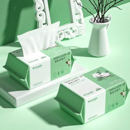 100PCS Disposable Cotton Face Towels – Soft & Extractable