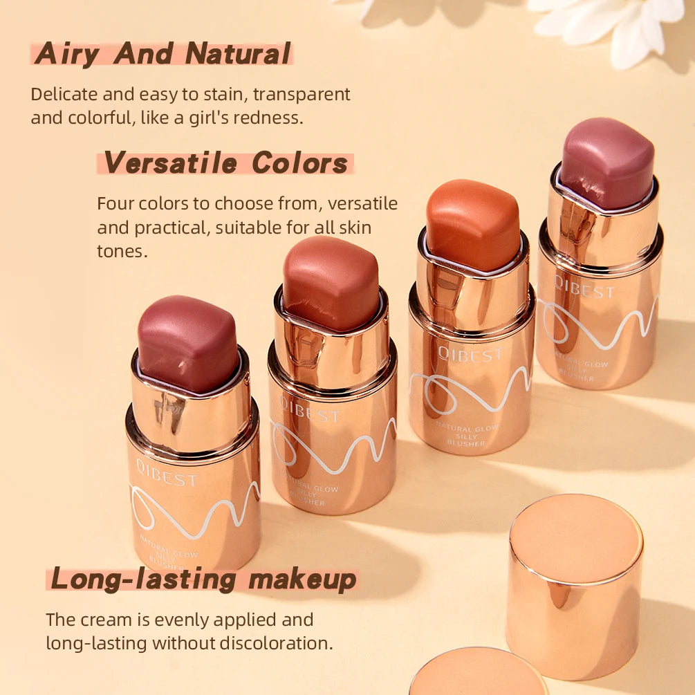 QIBEST Cream Blush Stick – Matte Multi-Use Face & Lip Tint