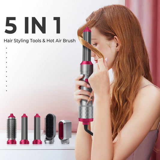 5-in-1 Hot Air Styler – Hair Dryer & Negative Ion Brush