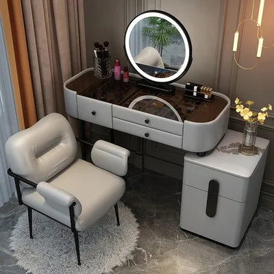Wide Vanity Table with Storage Drawer