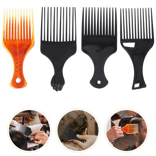 4-Piece Afro Hair Pick Set – Wide Tooth Comb Styling Tools