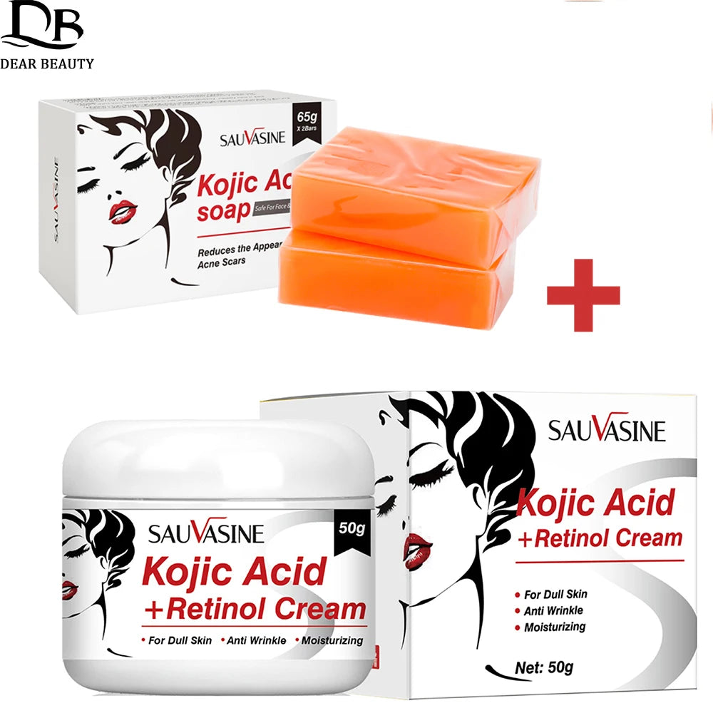 Kojic Acid Skincare Set – Cream, Serum, Soap & Cleanser