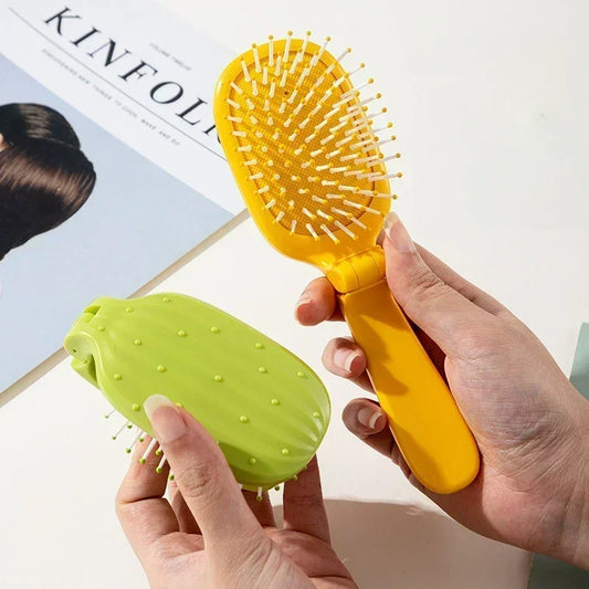 Foldable Cushion Hair Brush – Portable Travel Comb