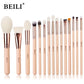 BEILI Pink Makeup Brush Set – Powder & Eyeshadow