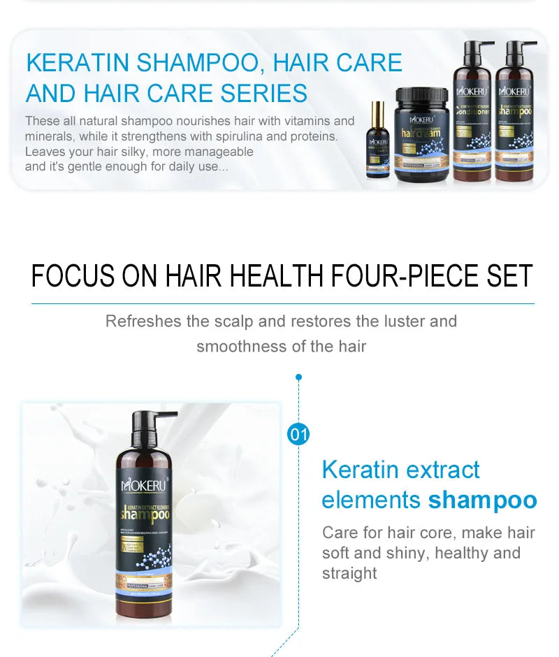 Keratin Hair Mask 5 Seconds Repair Damaged Hair Quality Improve Rough Restore Soft Hair Salon Conditioner Set 1000ml Shampoo