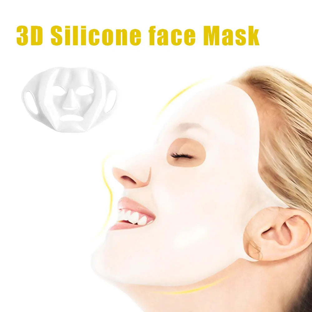 3D Silicone Face Mask – Reusable Firming Skincare Tool