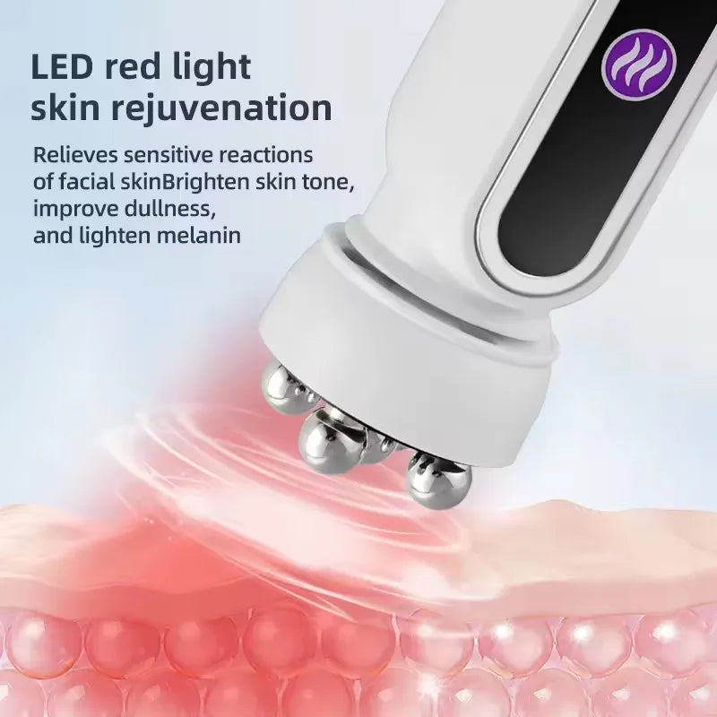 EMS LED Facial Massager With Heating And Rotary Phototherapy Function