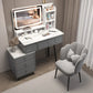 Luxury Vanity Makeup  Dressing Table Makeup Vanity with Lights 5 Drawers and Cabinets Dressing Table Set with Large Mirror Desk