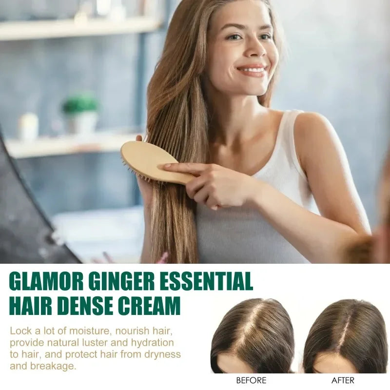 Ginger Hair Cream Hair Mask for Hair Growth Ginger Oil Prevent Loss Treatment Anti-Dandruff Smoothing Repair Care Cream