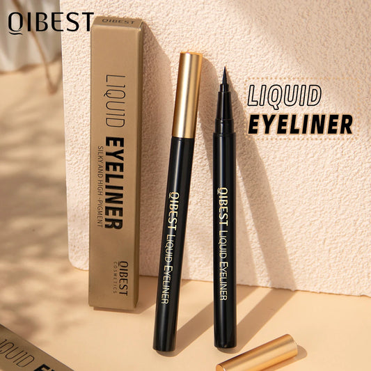 QIBEST Black Liquid Eyeliner – Waterproof, Long-Lasting, Quick Dry