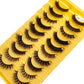 10 Pairs Mink Lashes – Fluffy, Dramatic False Eyelashes