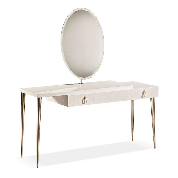Makeup Vanity Glam Dressing Table with Led Mirror and Drawers Makeup Vanities
