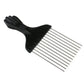 Black Fist Afro Pick Metal Wide Teeth Hair Comb For Volumizing Hair Styling Anti-static Comb Brush Detangling Comb