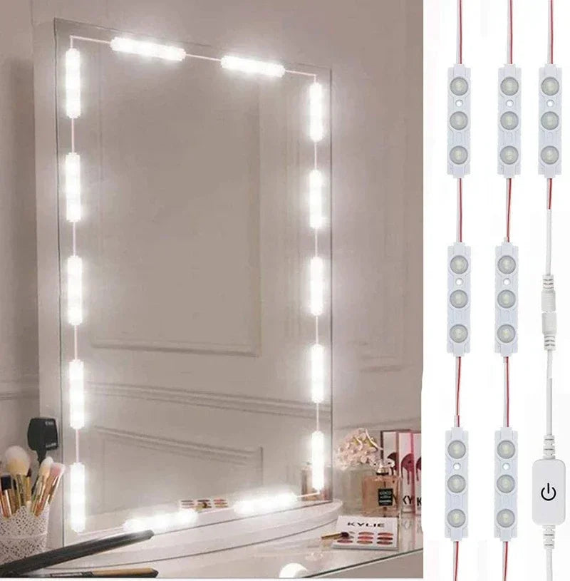 LED Vanity Mirror Light Strip Kit, Touch Dimmable — Vanity Lighting, DIY Mirror Kit, LED Light Therapy | Beautifully Within