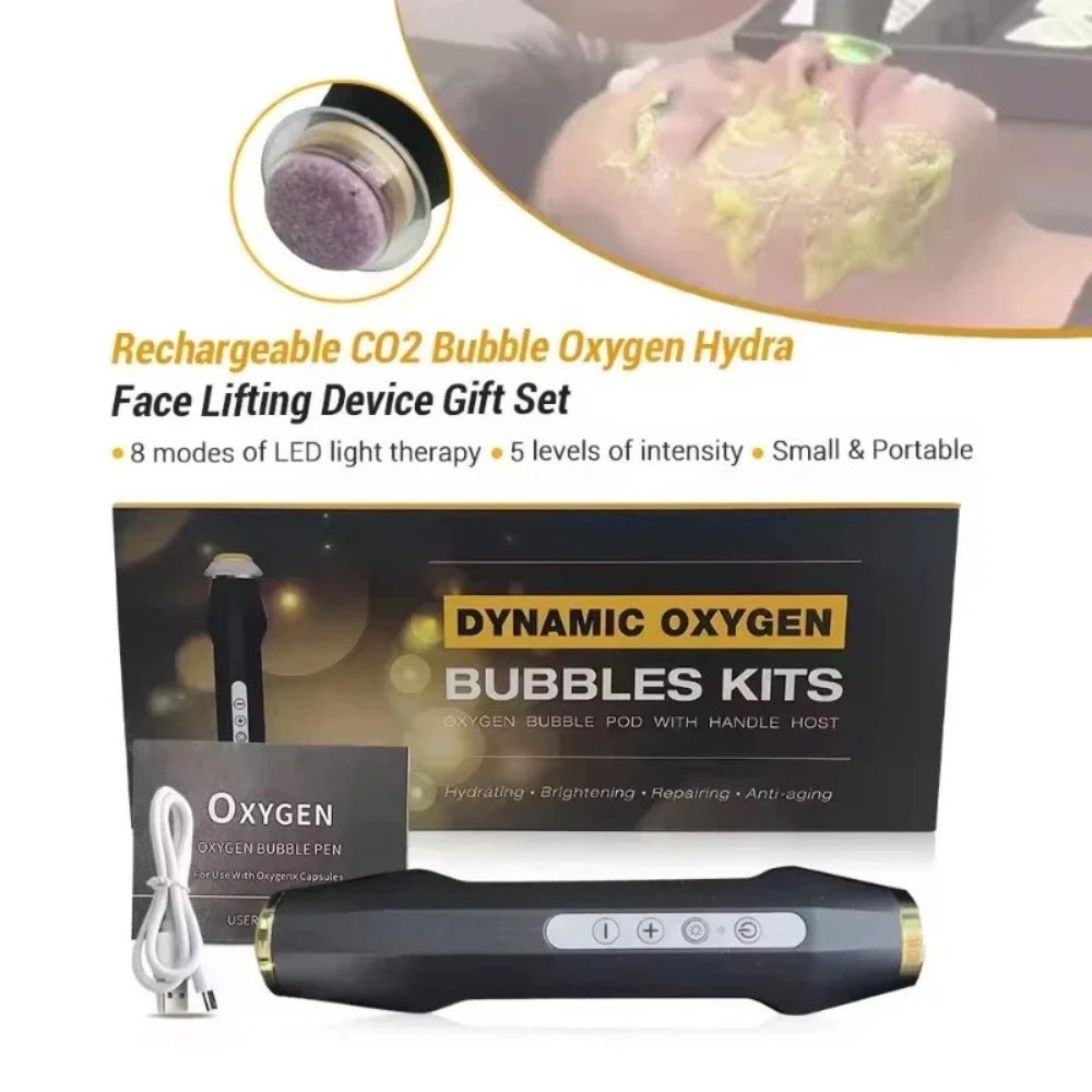 Facial Oxygen Bubble Cleanser Ultrasonic Led Massage Skin Device